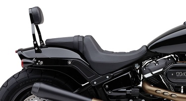 thumbnail image 2 of Fjpacemt Black Sissy Bar Luggage Rack Passenger Backrest Rear Pad Compatible For Harley Fat Boy FLFBS 2018-2023 Breakout 2013-2023 (H Style, 30 Inch 2 of 12
